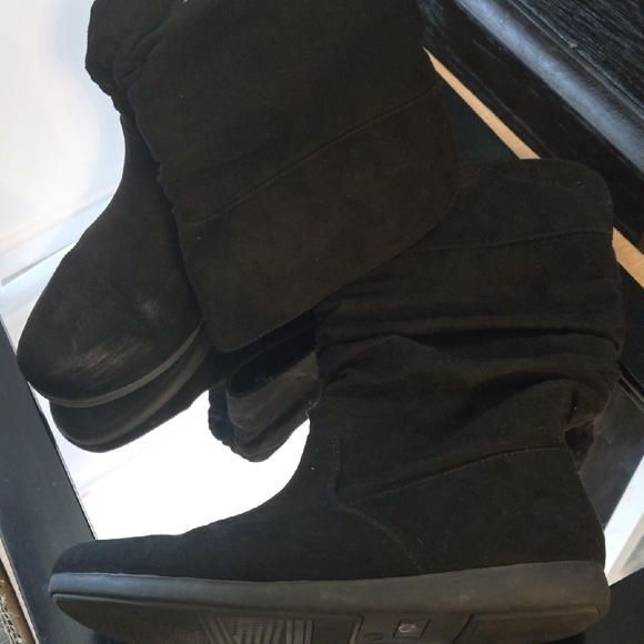 Black Suede Women's Boots - Picture 1 of 1